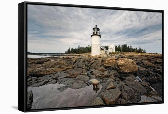 Lighthouse View, Port Clyde, Maine-George Oze-Framed Stretched Canvas