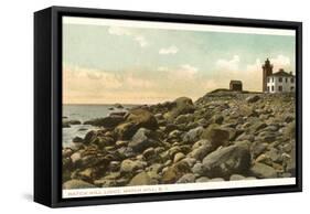 Lighthouse, Watch Hill, Rhode Island-null-Framed Stretched Canvas