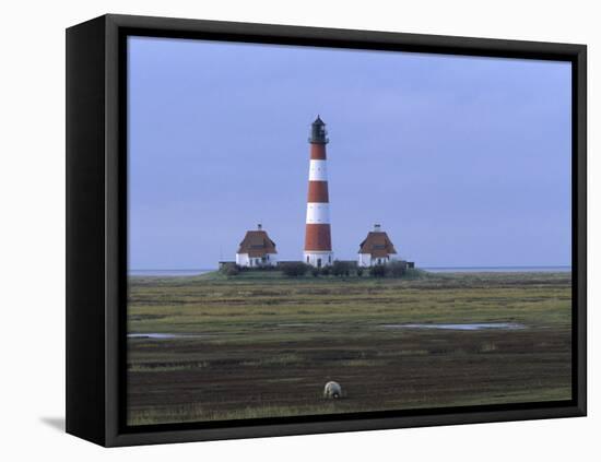 Lighthouse, Westerhever, Schleswig-Holstein, Germany-Thorsten Milse-Framed Stretched Canvas
