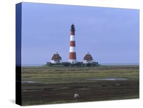 Lighthouse, Westerhever, Schleswig-Holstein, Germany-Thorsten Milse-Stretched Canvas