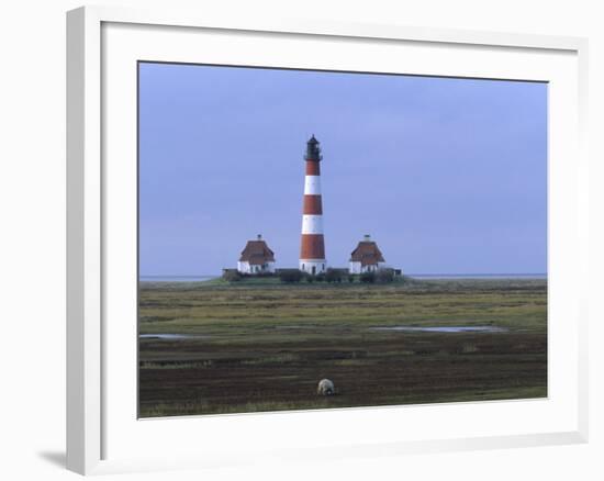 Lighthouse, Westerhever, Schleswig-Holstein, Germany-Thorsten Milse-Framed Photographic Print