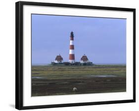 Lighthouse, Westerhever, Schleswig-Holstein, Germany-Thorsten Milse-Framed Photographic Print