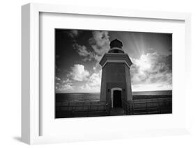 Lighthouse with Dramatic Sky-George Oze-Framed Photographic Print