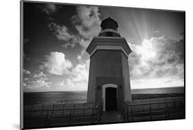 Lighthouse with Dramatic Sky-George Oze-Mounted Photographic Print