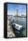 Lighthouse with pier and boats, Penmarch, Finistere, Brittany, France, Europe-Francesco Vaninetti-Framed Stretched Canvas