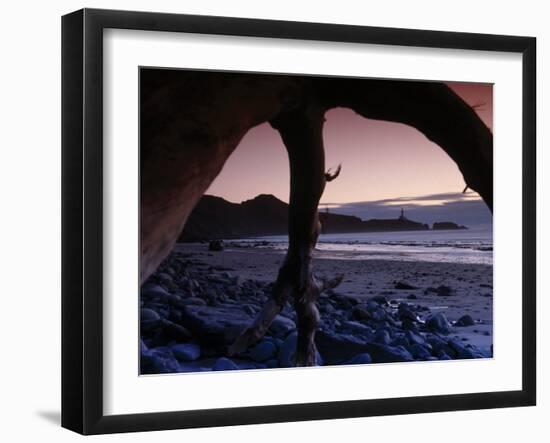 Lighthouse, Yaquina Head Beach, Oregon-Stuart Westmorland-Framed Premium Photographic Print