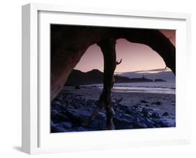 Lighthouse, Yaquina Head Beach, Oregon-Stuart Westmorland-Framed Premium Photographic Print