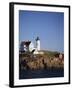 Lighthouse, York, Maine, USA-Walter Bibikow-Framed Premium Photographic Print