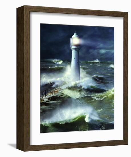 Lighthouse-Steve Bloom-Framed Art Print