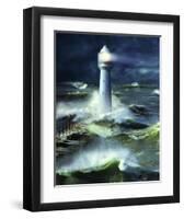 Lighthouse-Steve Bloom-Framed Art Print