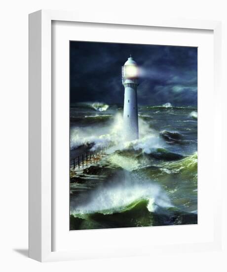 Lighthouse-Steve Bloom-Framed Art Print