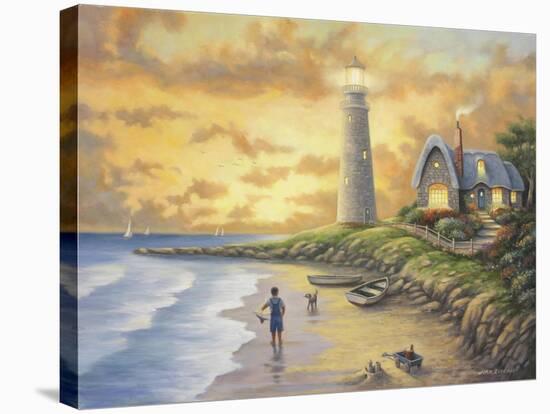 Lighthouse-John Zaccheo-Stretched Canvas