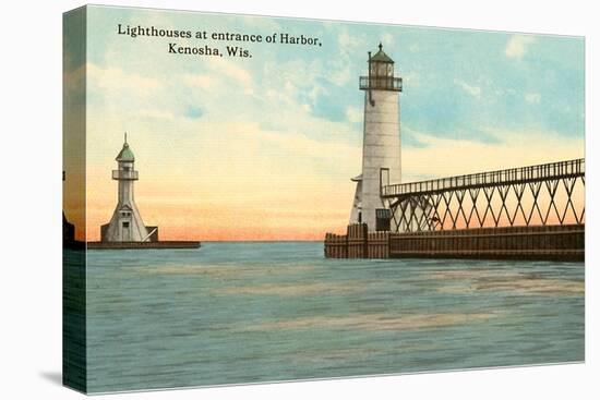 Lighthouses, Kenosha, Wisconsin-null-Stretched Canvas