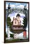 Lighthouses of Delaware - Montage-Lantern Press-Framed Art Print