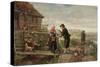 Lighting a Pipe-Jan Mari Henri Ten Kate-Stretched Canvas