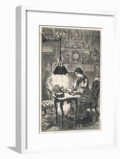 Lighting, Gas, the Pendu-Light Reading Lamp-null-Framed Art Print