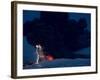 Lighting Seen Amid the Lava and Ash Erupting from the Vent of the Volcano in Central Iceland-null-Framed Photographic Print