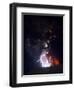 Lighting Seen Amid the Lava and Ash Erupting from the Vent of the Volcano in Central Iceland-null-Framed Photographic Print