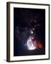 Lighting Seen Amid the Lava and Ash Erupting from the Vent of the Volcano in Central Iceland-null-Framed Photographic Print