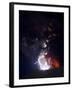 Lighting Seen Amid the Lava and Ash Erupting from the Vent of the Volcano in Central Iceland-null-Framed Photographic Print