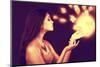 Lighting Sphere in Hands. Attractive Fairy Girl-sad444-Mounted Photographic Print