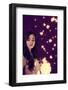 Lighting Sphere in Hands. Attractive Fairy Girl-sad444-Framed Photographic Print