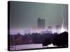 Lighting Strikes in Downtown Denver-null-Stretched Canvas