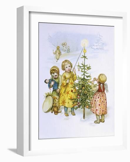 Lighting the Candle-null-Framed Giclee Print