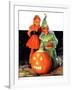 "Lighting the Pumpkin,"November 3, 1934-Eugene Iverd-Framed Giclee Print