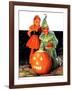 "Lighting the Pumpkin,"November 3, 1934-Eugene Iverd-Framed Giclee Print