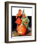 "Lighting the Pumpkin,"November 3, 1934-Eugene Iverd-Framed Giclee Print