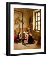 Lighting the Stove, 1886-Pierre Edouard Frere-Framed Giclee Print