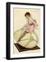 Lightly-Dressed Girl Riding an Egg-Luciano Achille-Framed Art Print