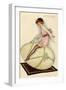 Lightly-Dressed Girl Riding an Egg-Luciano Achille-Framed Art Print