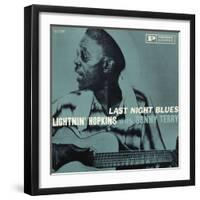 Lightnin' Hopkins - Last Night Blues-null-Framed Art Print