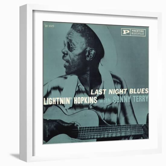 Lightnin' Hopkins - Last Night Blues-null-Framed Art Print