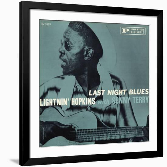 Lightnin' Hopkins - Last Night Blues-null-Framed Art Print