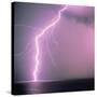 Lightning across the sea-Klaus Hackenberg-Stretched Canvas