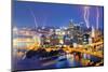 Lightning among Skyscrapers in Downtown Pittsburgh, Pennsylvania, Usa.-SeanPavonePhoto-Mounted Photographic Print