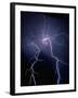 Lightning at Night-Jim Zuckerman-Framed Premium Photographic Print