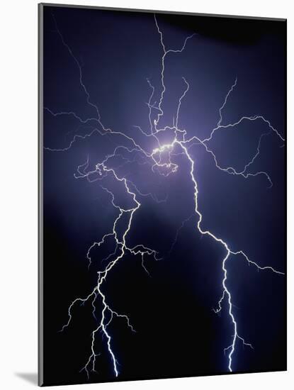 Lightning at Night-Jim Zuckerman-Mounted Photographic Print