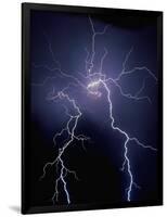 Lightning at Night-Jim Zuckerman-Framed Photographic Print