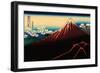 Lightning Below the Summit-Katsushika Hokusai-Framed Art Print