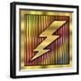 Lightning Bolt on Bars-Art Deco Designs-Framed Giclee Print