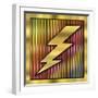 Lightning Bolt on Bars-Art Deco Designs-Framed Giclee Print