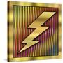 Lightning Bolt on Bars-Art Deco Designs-Stretched Canvas