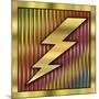 Lightning Bolt on Bars-Art Deco Designs-Mounted Giclee Print