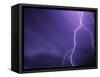 Lightning Bolts Above Colorado at Night-Paul Souders-Framed Stretched Canvas