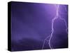 Lightning Bolts Above Colorado at Night-Paul Souders-Stretched Canvas
