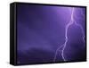 Lightning Bolts Above Colorado at Night-Paul Souders-Framed Stretched Canvas